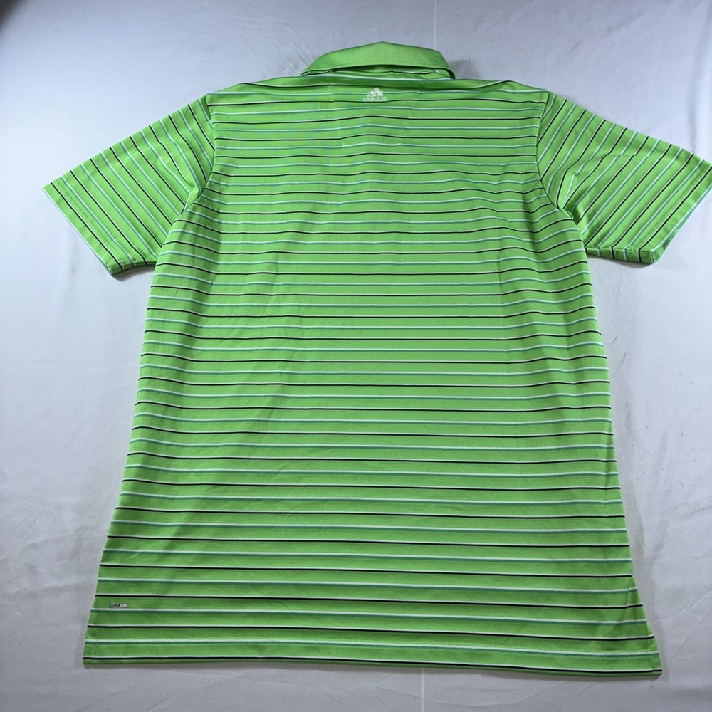 Adidas Mens US Open 2011 Congressional Golf Polo Shirt Lime Green Striped L - Picture 8 of 12